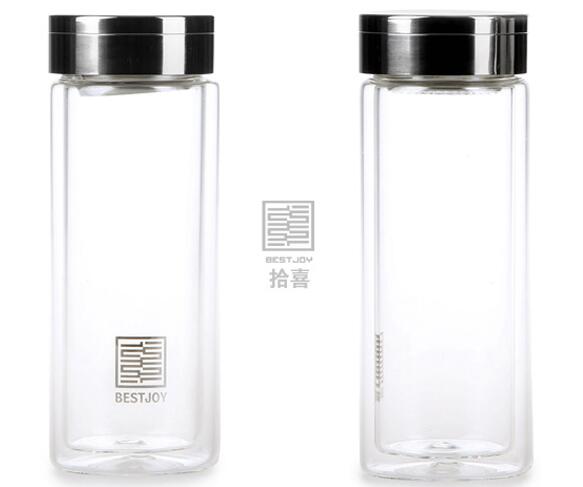 富光拾喜 高級水晶玻璃雙層耐熱玻璃杯