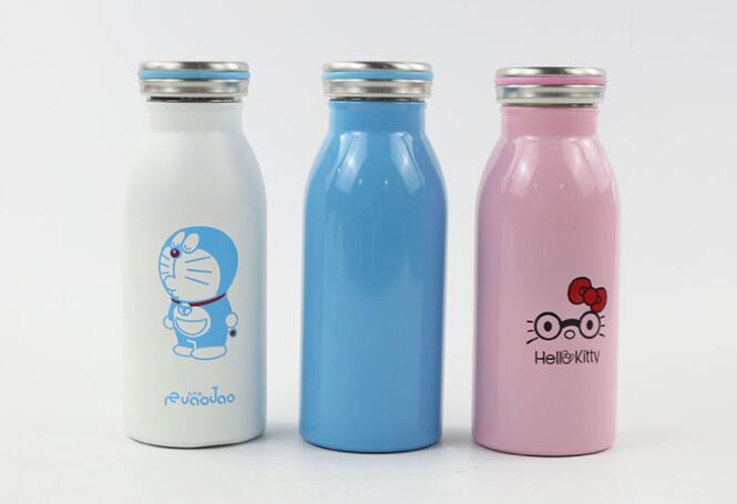 350ml不銹鋼防摔壞牛奶瓶 廠家定制兒童果汁水杯 350ml不銹鋼防摔壞牛奶瓶 廠家定制兒童果汁水杯